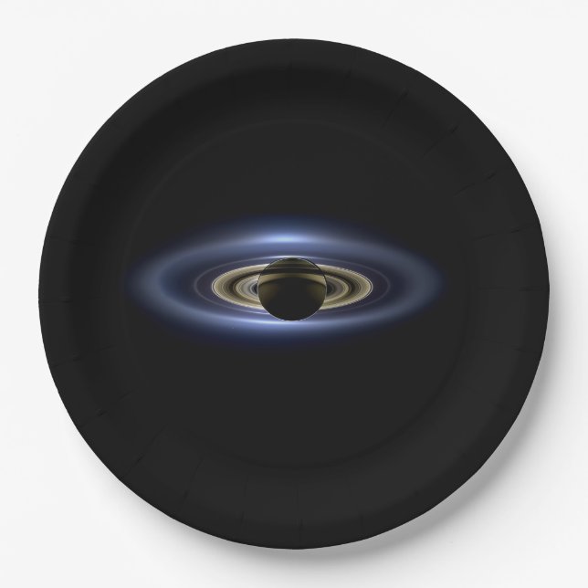 Saturn Eclipsed the Sun from Cassini Orbiter   Paper Plates (Front)
