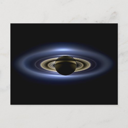 Saturn Eclipsed the Sun from Cassini Orbiter   Postcard