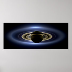 Saturn Eclipsed the Sun from Cassini Orbiter Poster