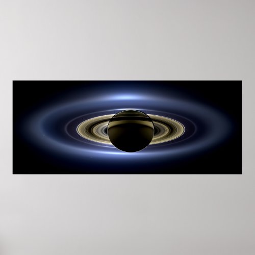Saturn Eclipsed the Sun from Cassini Orbiter   Poster
