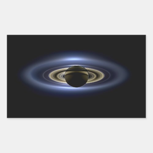 Saturn Eclipsed the Sun from Cassini Orbiter   Rectangular Sticker