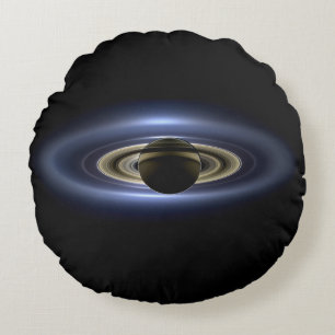 Saturn Eclipsed the Sun from Cassini Orbiter   Round Pillow