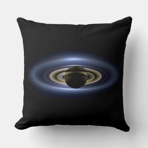 Saturn Eclipsed the Sun from Cassini Orbiter   Throw Pillow