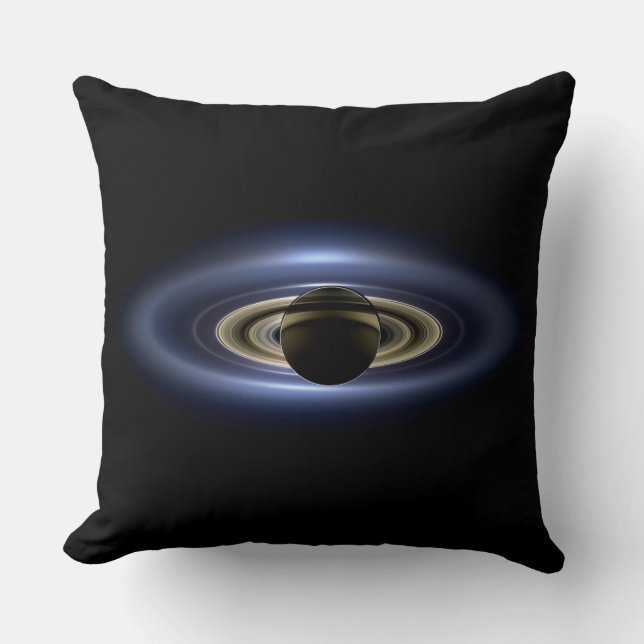 Saturn Eclipsed the Sun from Cassini Orbiter   Throw Pillow (Front)