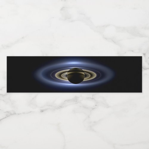 Saturn Eclipsed the Sun from Cassini Orbiter   Water Bottle Label