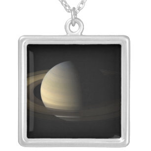 Saturn Equinox Silver Plated Necklace