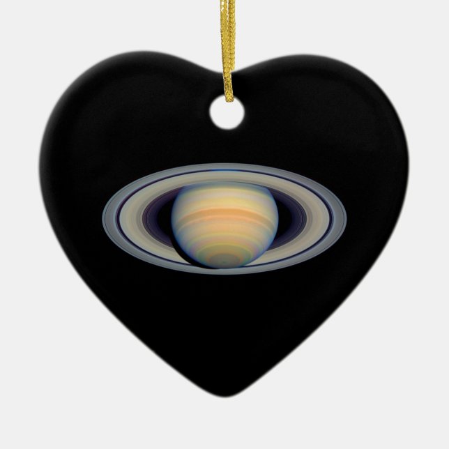 Saturn (Hubble Telescope) Ceramic Ornament (Front)