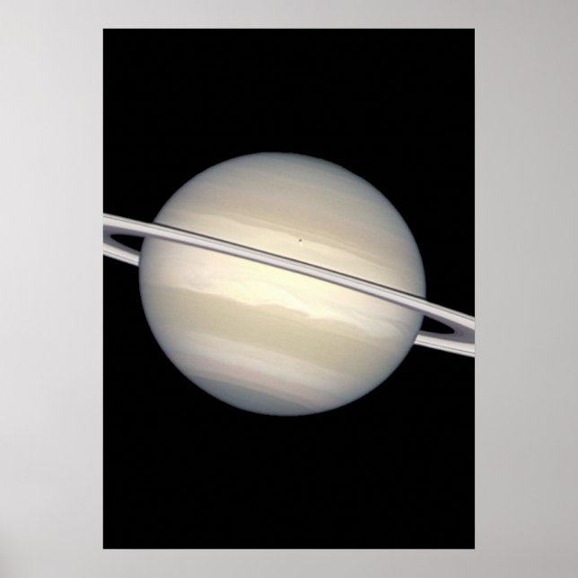 Saturn in Natural Colors Poster (Front)