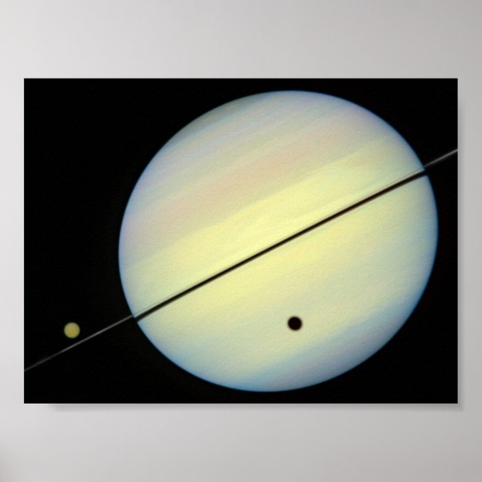 Saturn & its Moon, Titan Poster