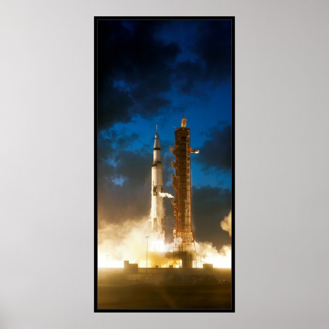 Saturn IV Rocket Launch Poster (Front)