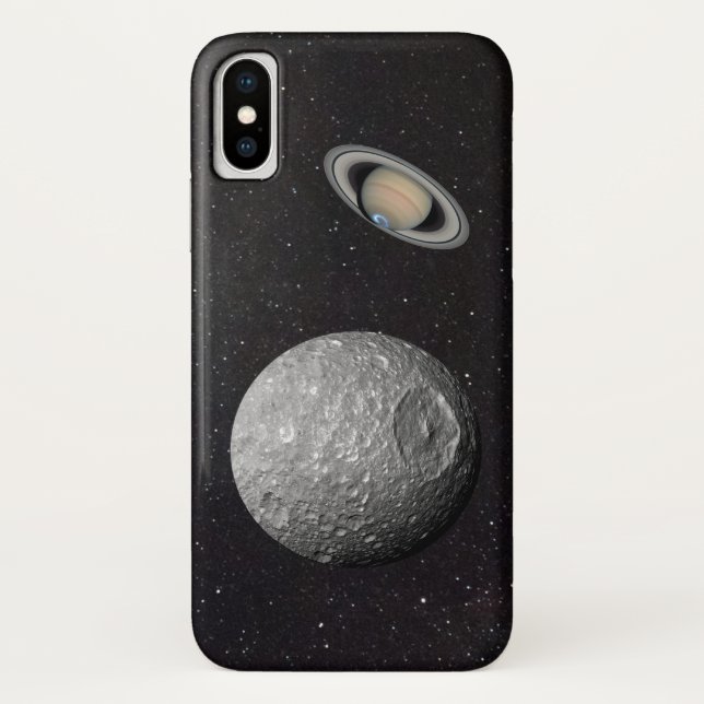 Saturn Moon Mimas Starry Sky Case-Mate iPhone Case (Back)