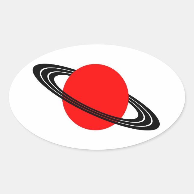 Saturn Oval Sticker (Front)