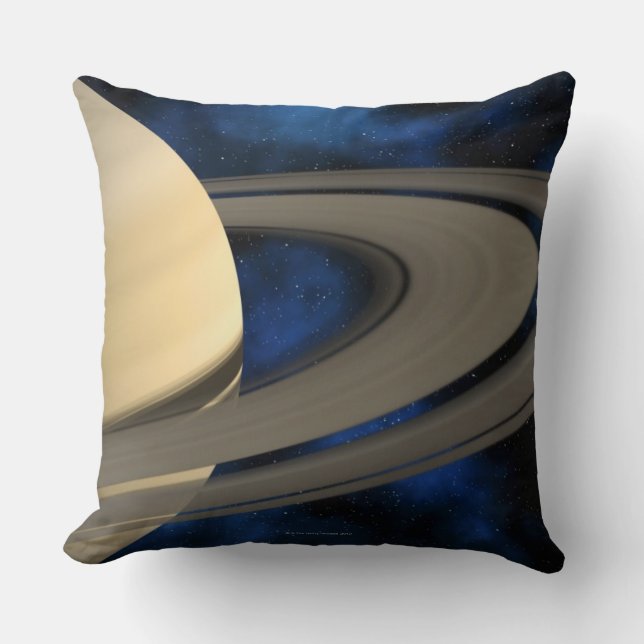 Saturn planet 2 throw pillow (Front)