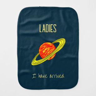 Saturn planet baby burp cloth