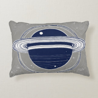 "Saturn Planet Design Throw Pillow" Accent Pillow