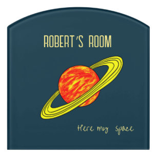 Saturn planet door sign