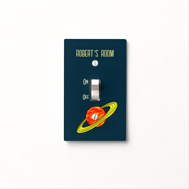 Saturn planet light switch cover (In Situ)