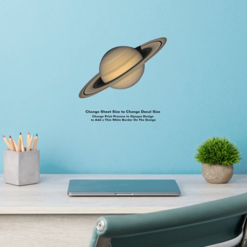 Saturn Planet Real Photo Wall Decal