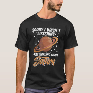 Saturn Planet Ring Solar System Gas Atmosphere Spa T-Shirt