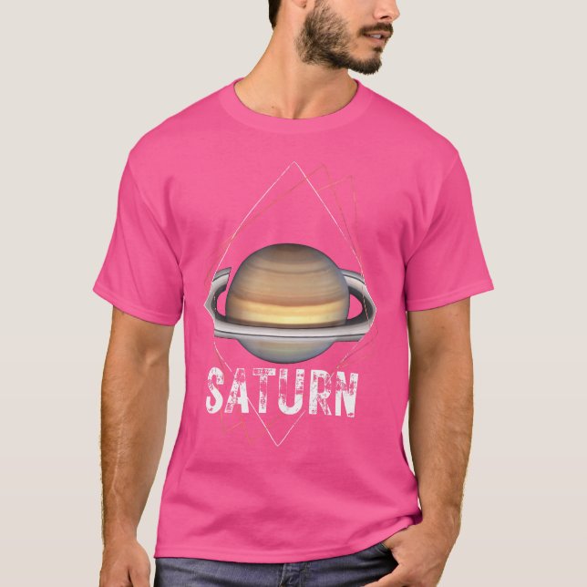 Saturn Planet Solar System Space Astronomy T-Shirt (Front)