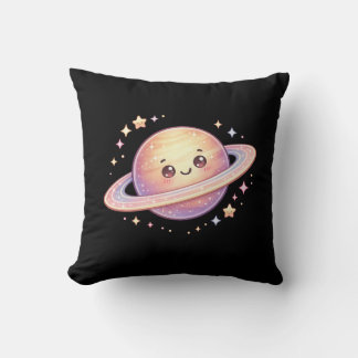 Saturn Planet Space Kawaii Cushion Pillow