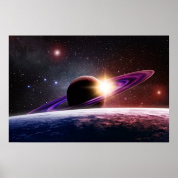 Saturn Poster by KevinCarden at Zazzle