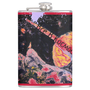 Saturn Rising Space Vintage Russian Flask