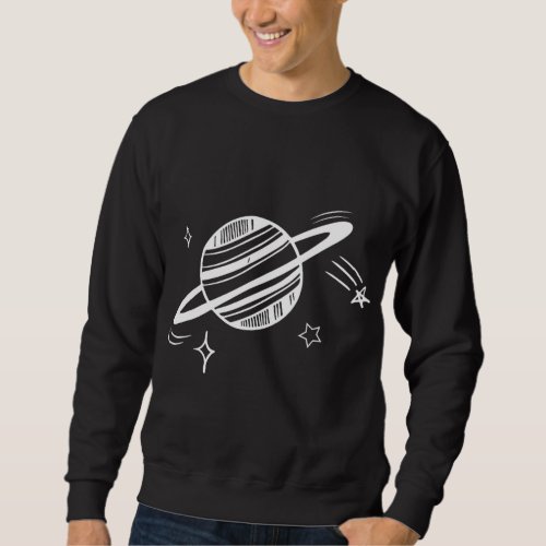 Saturn Solar System Planets Planet Stars Space Gal Sweatshirt