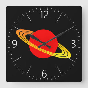Saturn Square Wall Clock