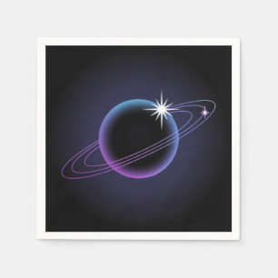 Saturn Style: Cosmic Scarf for Space Lovers Napkins