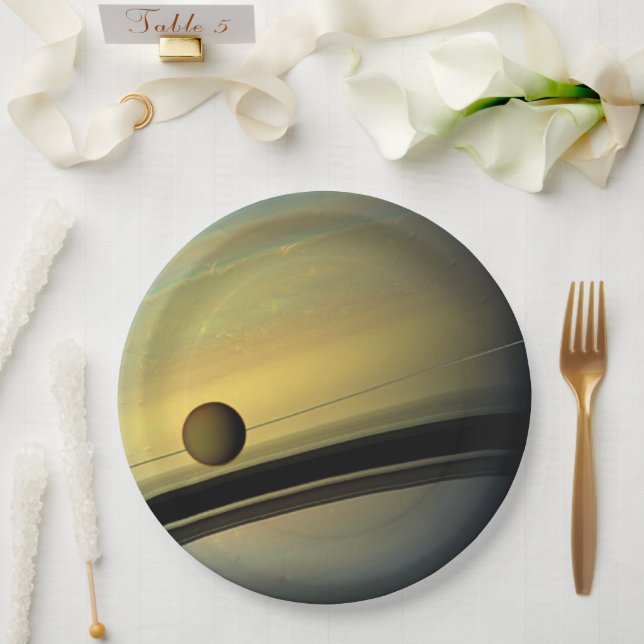 Saturn Tableware from the Celestial Collection Paper Plates (Wedding)