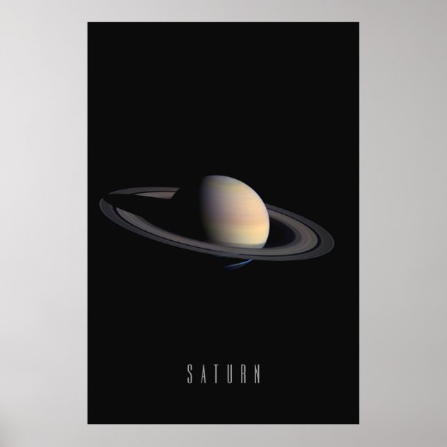 Saturn - The Ringed Giant and Jewel of Our Solar S Poster (Front)