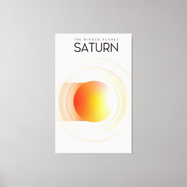 Saturn - The Ringed Planet Space Art. Canvas Print (Front)