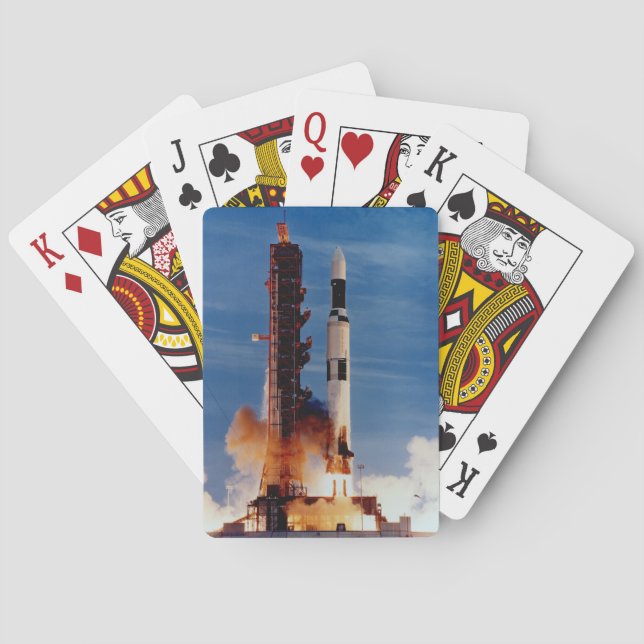 Saturn V Launching The Skylab Space Station Poker Cards (Back)