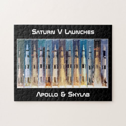 Saturn V Moon Rocket Launches Jigsaw Puzzle