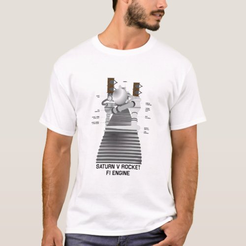 Saturn V Rocket F_1 Engine T_Shirt