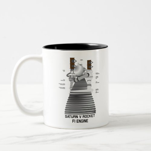 Saturn V Rocket F_1 Engine Two_Tone Coffee Mug