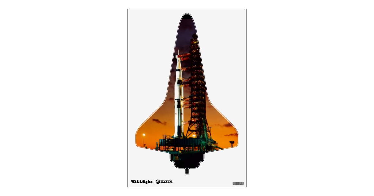 Saturn V Rocket Launch Space Shuttle Wall Sticker Zazzle