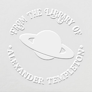 Saturn with Rings #2 Library Book Name Embosser