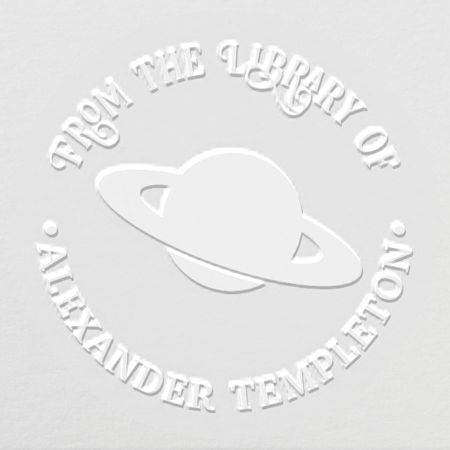 Saturn with Rings #2 Library Book Name Embosser (Design)