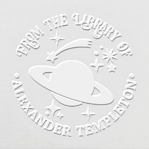 Saturn with Rings #2 Library Book Name Embosser