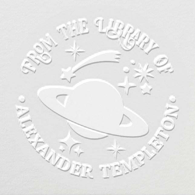 Saturn with Rings #2 Library Book Name Embosser (Design)