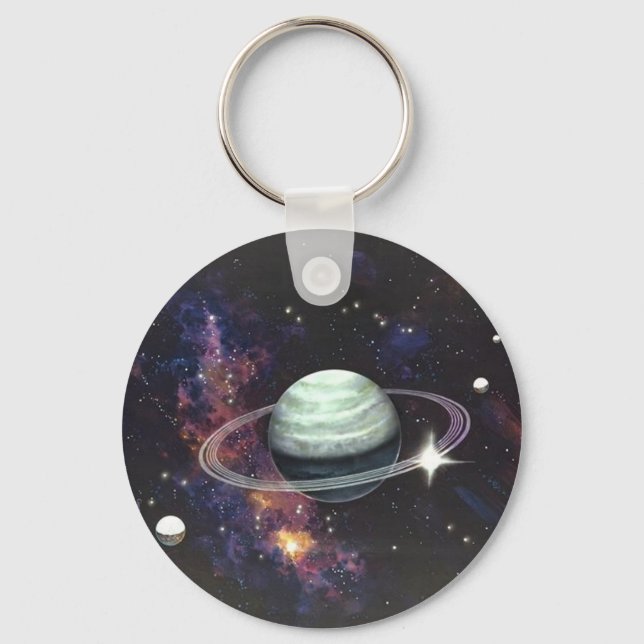 Saturn with Rings Keychain (Front)