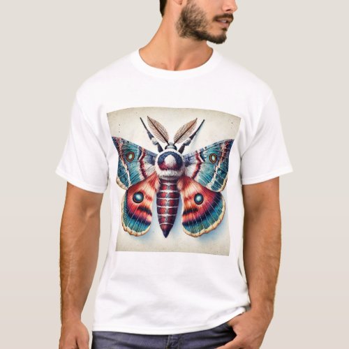Saturniid Moth 150624IREF119 _ Watercolor T_Shirt