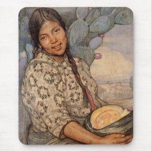 Saturnino Herran Mujer Con Calabaza Mousepad