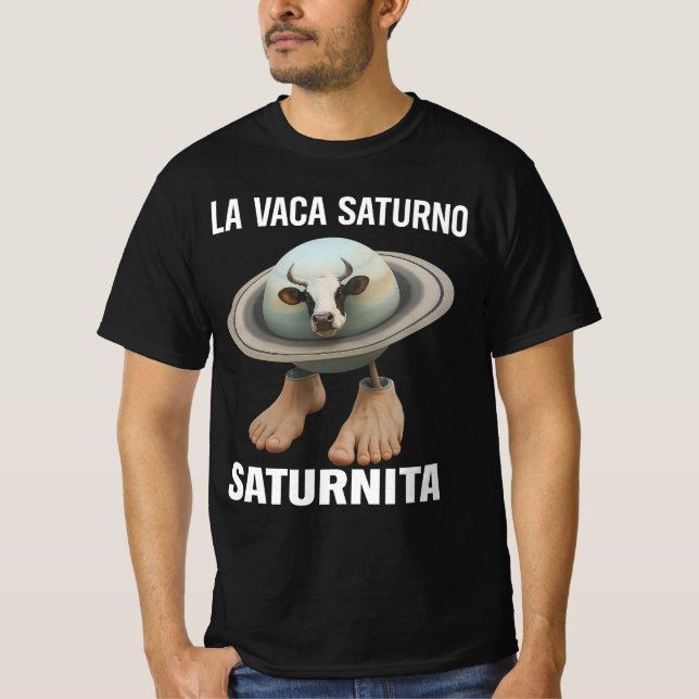 Saturnita La Vaca Saturno Italian Brainrot Birthda T-Shirt (Front)