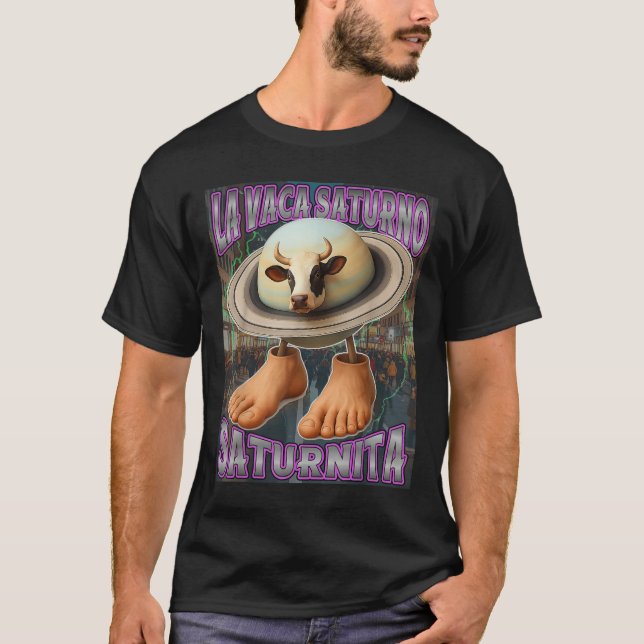 Saturnita La Vaca Saturno Italian Brainrot Birthda T-Shirt (Front)