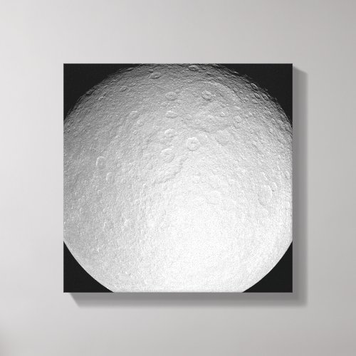 Saturns icy moon Rhea Canvas Print