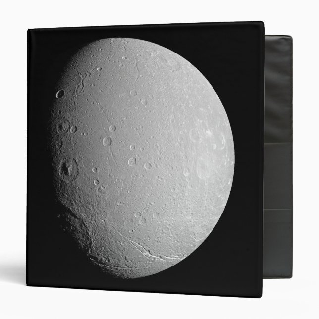 Saturn's moon Dione 2 3 Ring Binder (Front/Inside)