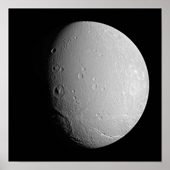 Saturn's moon Dione 2 Poster (Front)